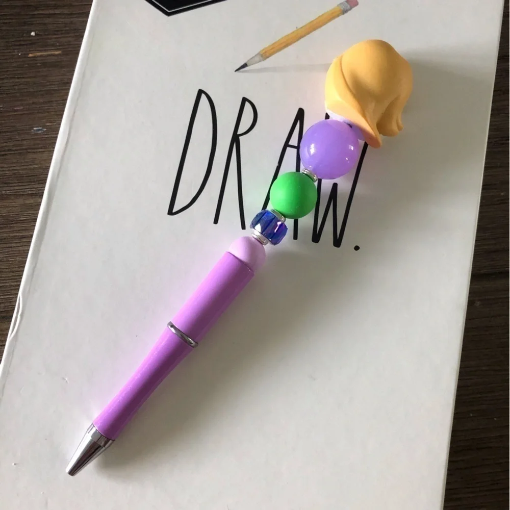 Disney Doorables: Tangled: Repunzel as toddler handmade beaded pen
